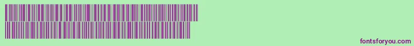フォントV300009 – 緑の背景に紫のフォント