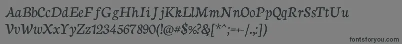 NeutoncursiveRegular Font – Black Fonts on Gray Background