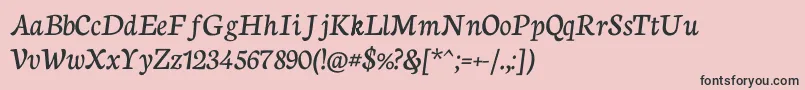 NeutoncursiveRegular Font – Black Fonts on Pink Background