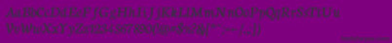 Шрифт NeutoncursiveRegular – чёрные шрифты на фиолетовом фоне