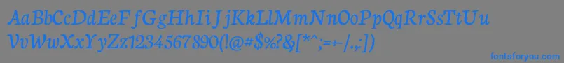 NeutoncursiveRegular Font – Blue Fonts on Gray Background