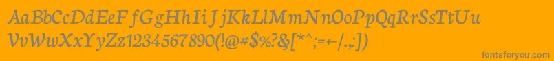 NeutoncursiveRegular Font – Gray Fonts on Orange Background