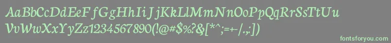 NeutoncursiveRegular Font – Green Fonts on Gray Background