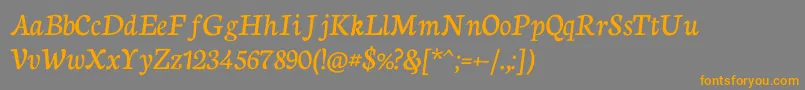 NeutoncursiveRegular Font – Orange Fonts on Gray Background