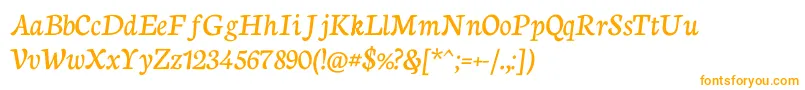 NeutoncursiveRegular Font – Orange Fonts on White Background