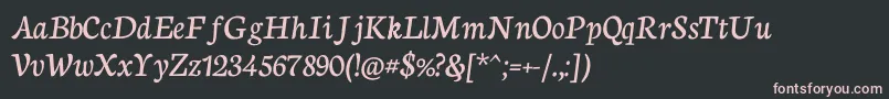 NeutoncursiveRegular Font – Pink Fonts on Black Background