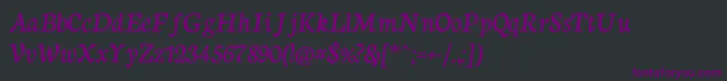 NeutoncursiveRegular Font – Purple Fonts on Black Background