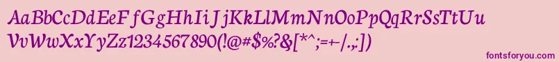 NeutoncursiveRegularフォントについての詳細 フォントNeutoncursiveRegular – ピンクの背景に紫のフォント