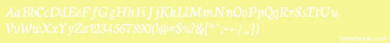 NeutoncursiveRegular Font – White Fonts on Yellow Background