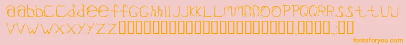 Valium Font – Orange Fonts on Pink Background