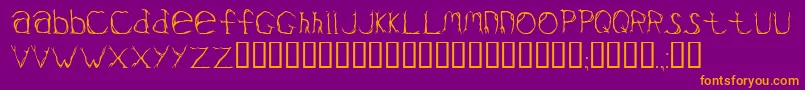 Valium Font – Orange Fonts on Purple Background