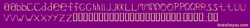 Valium Font – Yellow Fonts on Purple Background