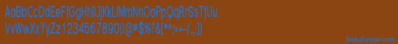 FlorencesansCompBold Font – Blue Fonts on Brown Background