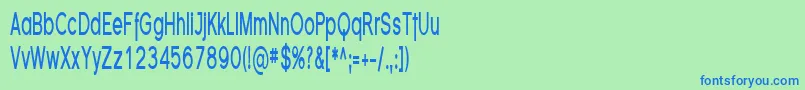 FlorencesansCompBold Font – Blue Fonts on Green Background