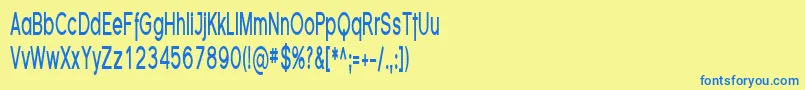 FlorencesansCompBold Font – Blue Fonts on Yellow Background