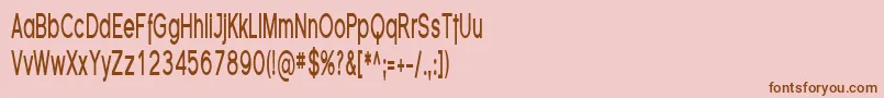 FlorencesansCompBold Font – Brown Fonts on Pink Background