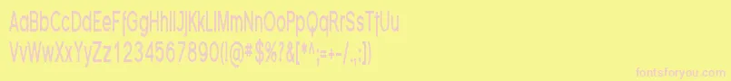 FlorencesansCompBold Font – Pink Fonts on Yellow Background