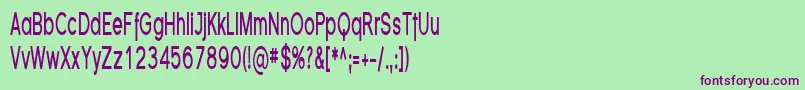 FlorencesansCompBold Font – Purple Fonts on Green Background