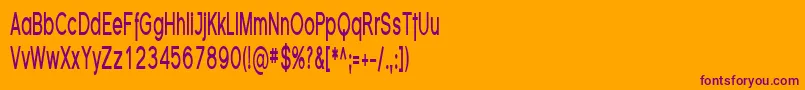FlorencesansCompBold Font – Purple Fonts on Orange Background