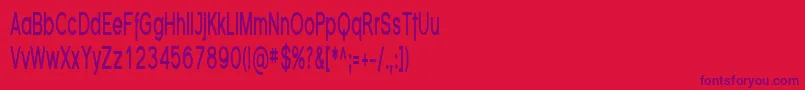 FlorencesansCompBold Font – Purple Fonts on Red Background
