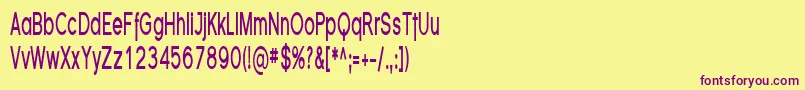 FlorencesansCompBold Font – Purple Fonts on Yellow Background