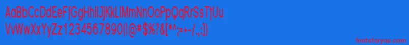 FlorencesansCompBold Font – Red Fonts on Blue Background