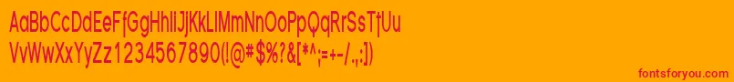 FlorencesansCompBold Font – Red Fonts on Orange Background
