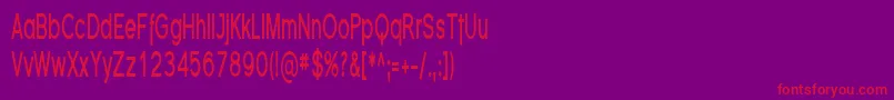 フォントFlorencesansCompBold – 紫の背景に赤い文字