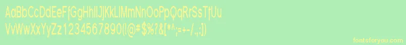 FlorencesansCompBold Font – Yellow Fonts on Green Background