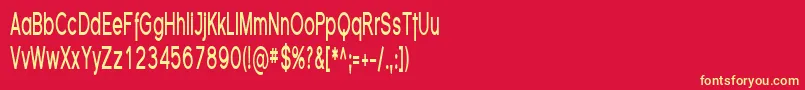 FlorencesansCompBold Font – Yellow Fonts on Red Background