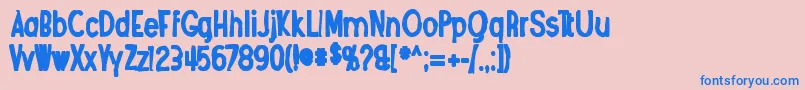 Angosturaink Font – Blue Fonts on Pink Background