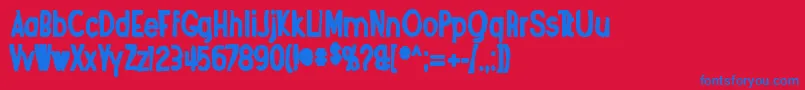 Angosturaink Font – Blue Fonts on Red Background