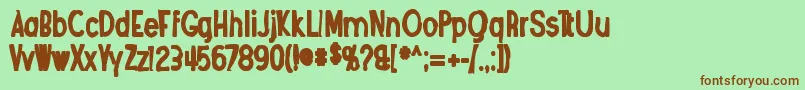 Angosturaink Font – Brown Fonts on Green Background