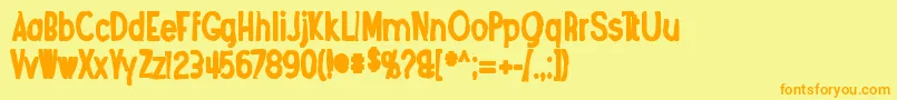 Angosturaink Font – Orange Fonts on Yellow Background