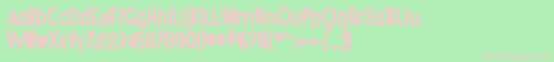 Шрифт Angosturaink – розовые шрифты на зелёном фоне