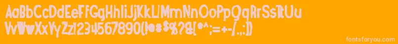 Angosturaink Font – Pink Fonts on Orange Background