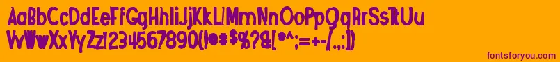 Angosturaink Font – Purple Fonts on Orange Background