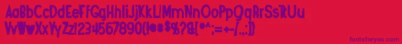 Angosturaink Font – Purple Fonts on Red Background