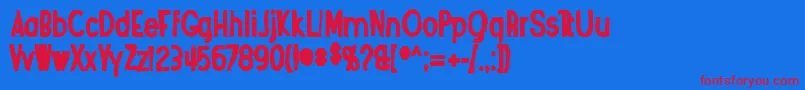 Шрифт Angosturaink – красные шрифты на синем фоне