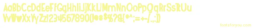 Шрифт Angosturaink – жёлтые шрифты