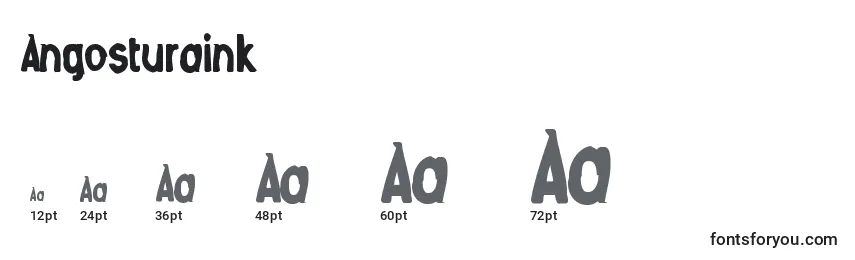 Размеры шрифта Angosturaink