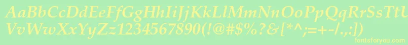 More about PalatinoltstdBolditalic Font PalatinoltstdBolditalic Font – Yellow Fonts on Green Background