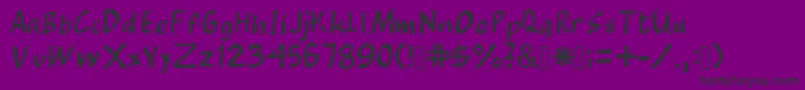 TintinDialogue Font – Black Fonts on Purple Background