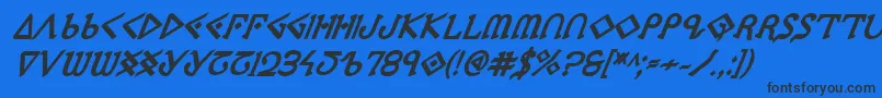 Ppressexbi Font – Black Fonts on Blue Background