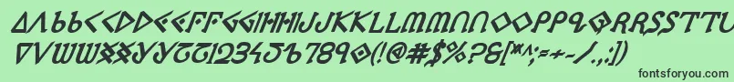 Ppressexbi-fontti – mustat fontit vihreällä taustalla