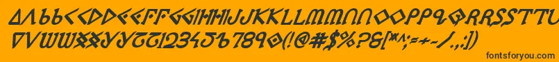Ppressexbi Font – Black Fonts on Orange Background