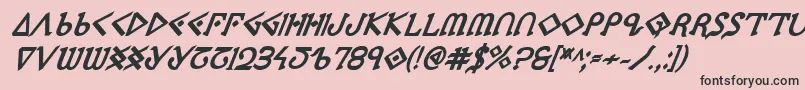Ppressexbi-fontti – mustat fontit vaaleanpunaisella taustalla