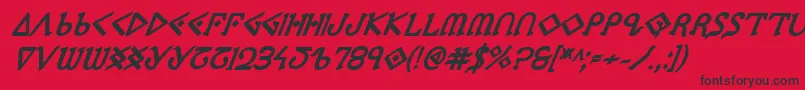 Ppressexbi Font – Black Fonts on Red Background