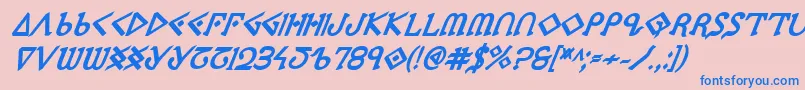 フォントPpressexbi – ピンクの背景に青い文字