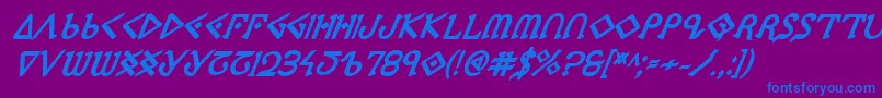 Ppressexbi Font – Blue Fonts on Purple Background